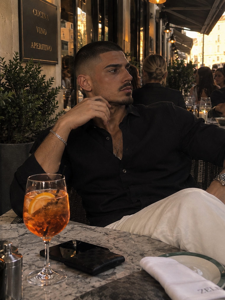 Campaign 02 — menswear, golden hour