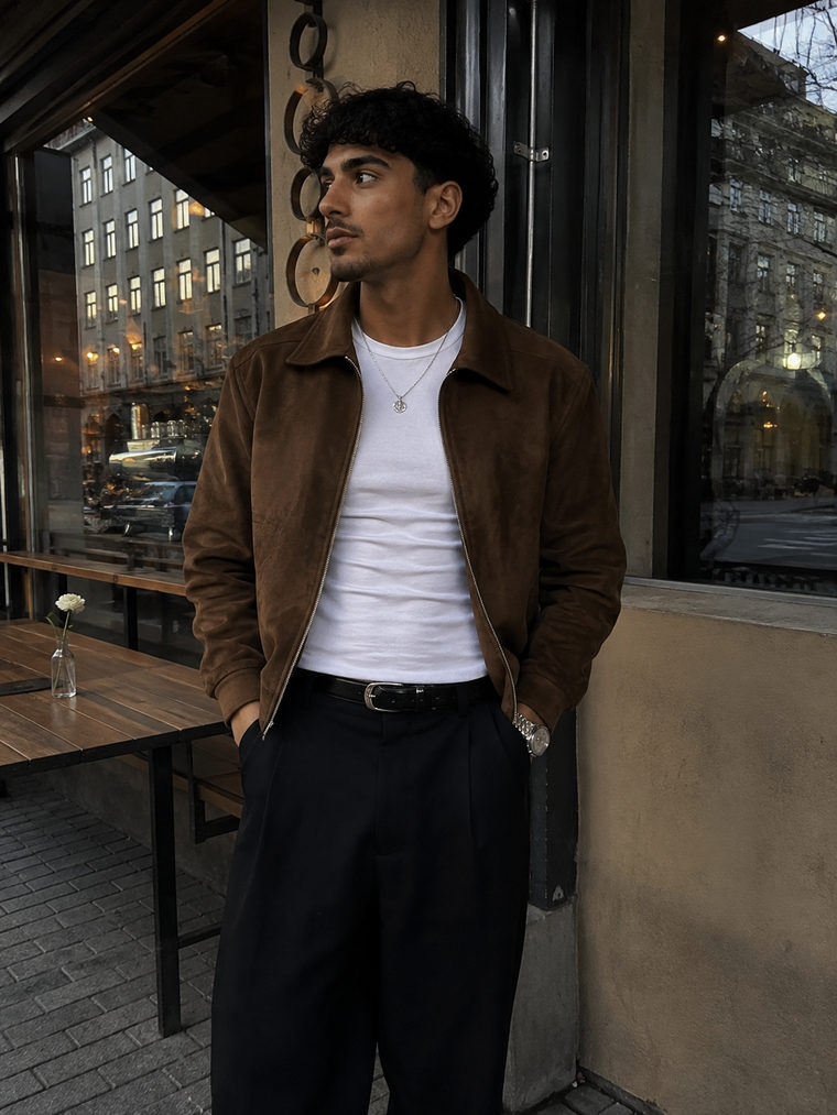Campaign 05 — suede outerwear